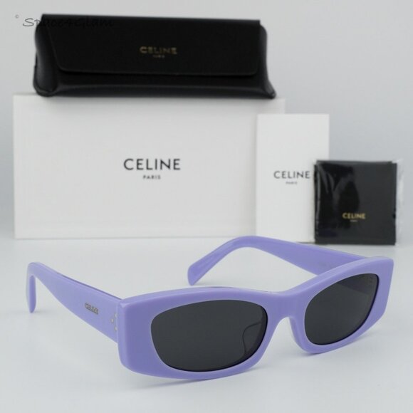 BRAND NEW Celine CL40245U 78A Lilac Smoke Geometric Women Sunglasses